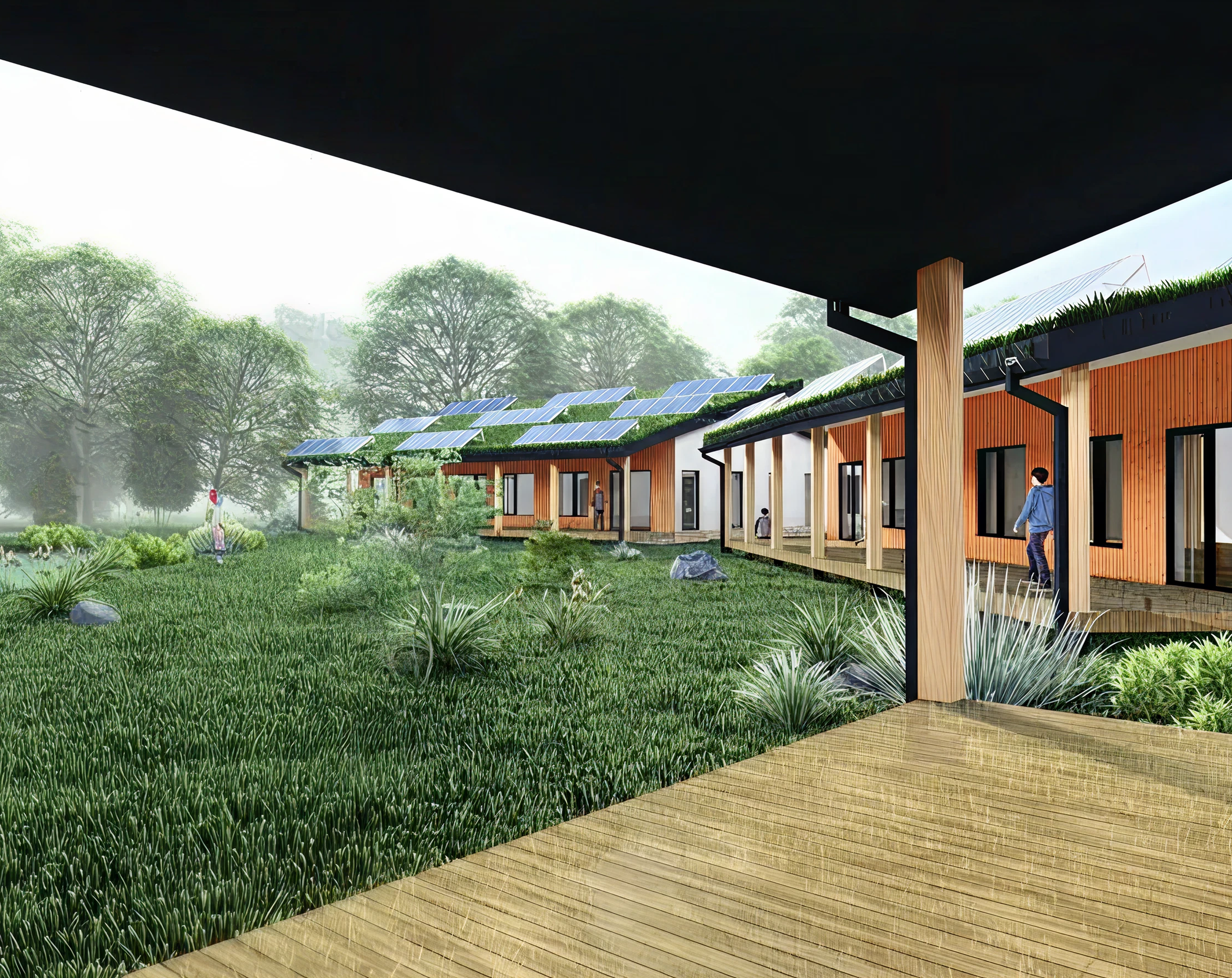 Logo on colored background